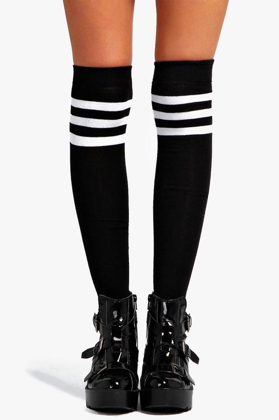 Catherine Stripe Top Knee High Socks